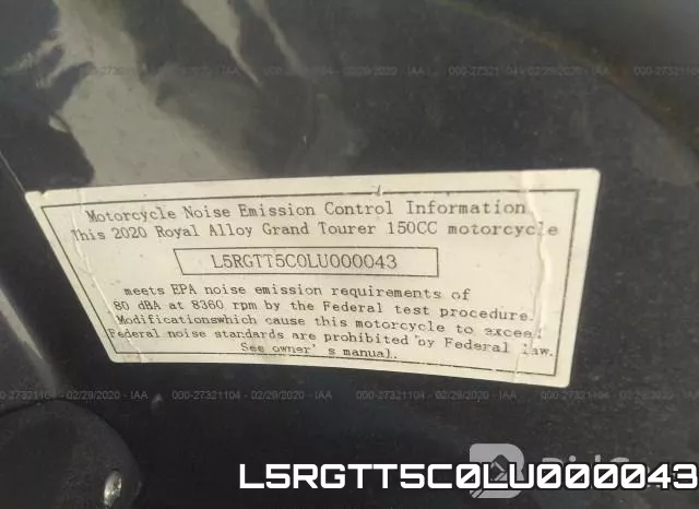 L5RGTT5C0LU000043 фото 2