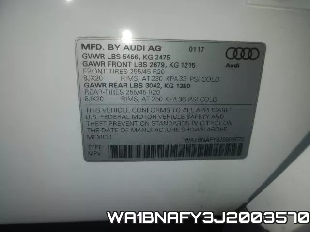 WA1BNAFY3J2003570 фото 2