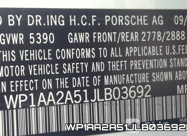 WP1AA2A51JLB03692 фото 10