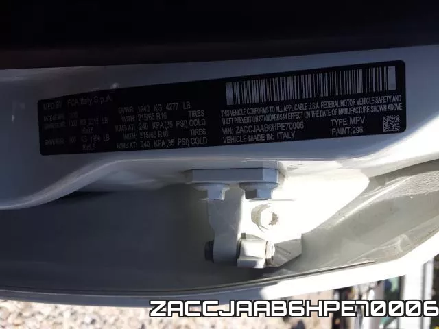 ZACCJAAB6HPE70006 фото 2