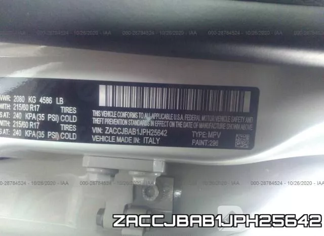 ZACCJBAB1JPH25642 фото 10