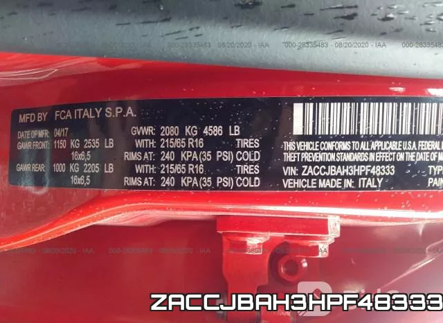 ZACCJBAH3HPF48333 фото 10