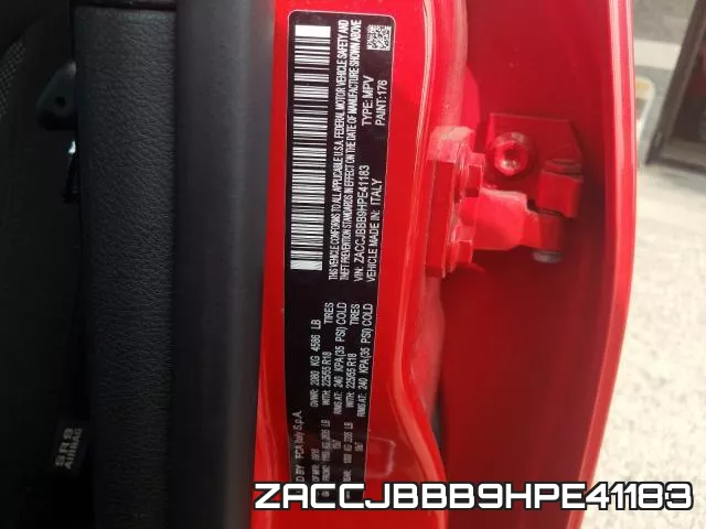 ZACCJBBB9HPE41183 фото 2