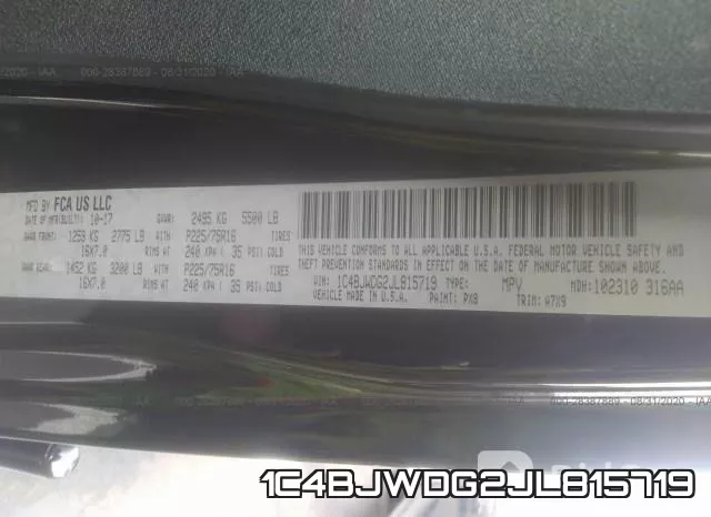1C4BJWDG2JL815719 фото 10