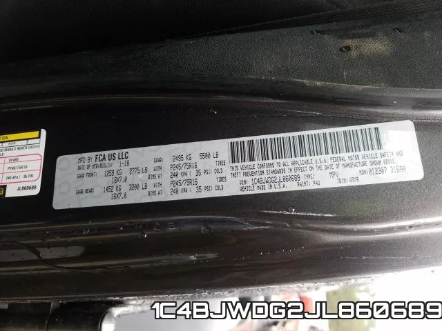 1C4BJWDG2JL860689 фото 2