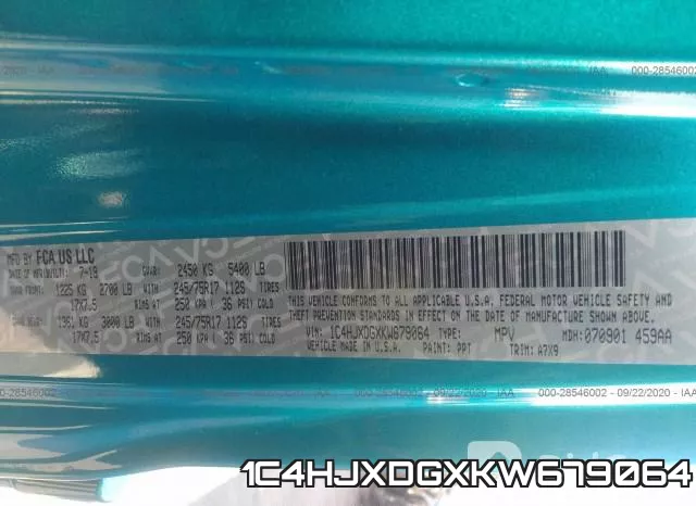 1C4HJXDGXKW679064 фото 10