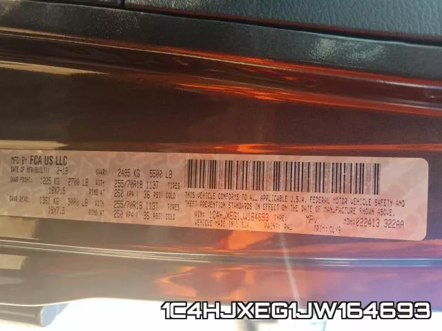 1C4HJXEG1JW164693 фото 2