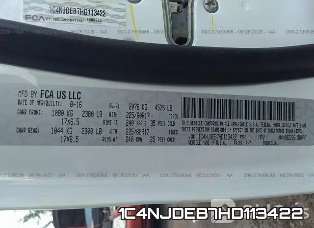 1C4NJDEB7HD113422 фото 10