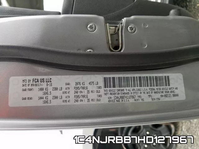1C4NJRBB7HD127967 фото 2