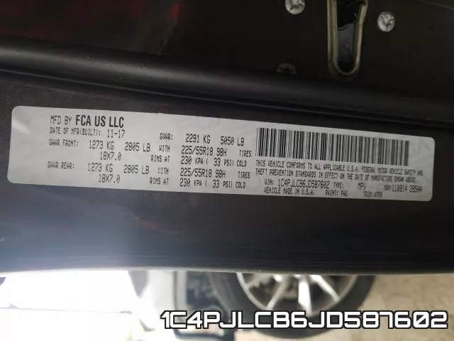 1C4PJLCB6JD587602 фото 2