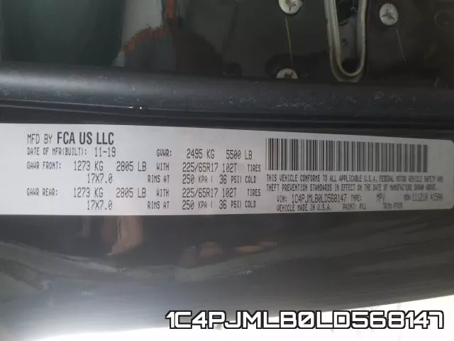 1C4PJMLB0LD568147 фото 2