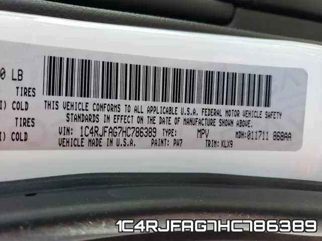 1C4RJFAG7HC786389 фото 2