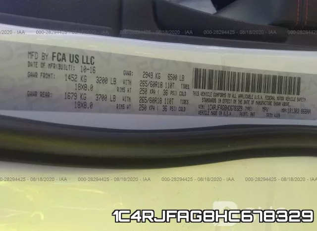 1C4RJFAG8HC678329 фото 10