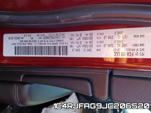 1C4RJFAG9JC206520 фото 2