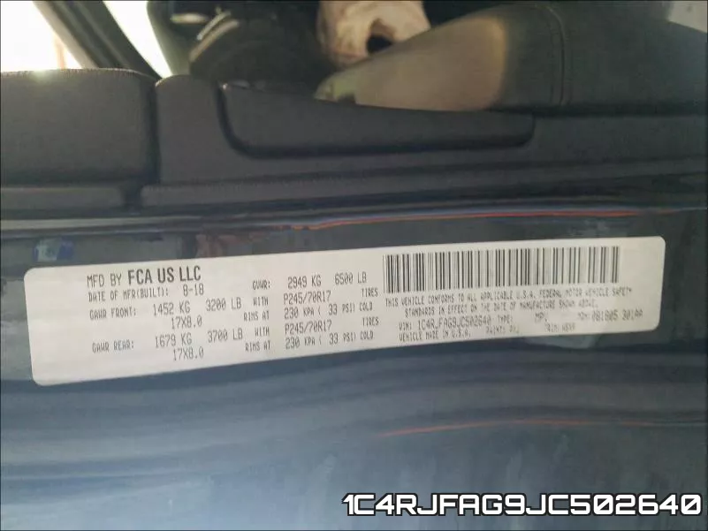1C4RJFAG9JC502640 фото 2
