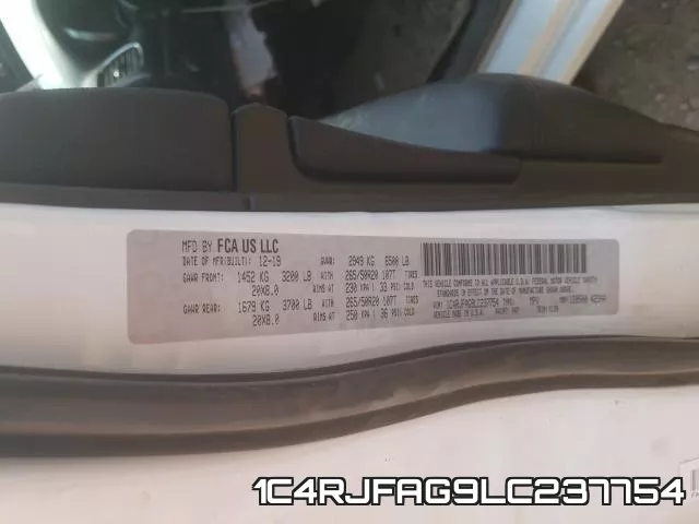 1C4RJFAG9LC237754 фото 2