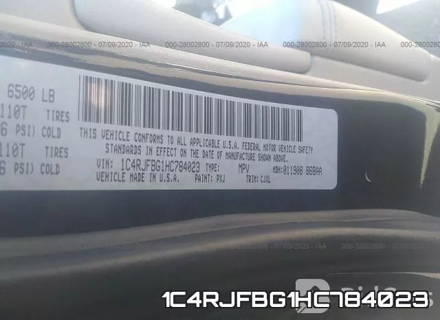 1C4RJFBG1HC784023 фото 10