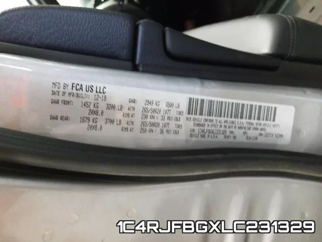 1C4RJFBGXLC231329 фото 2