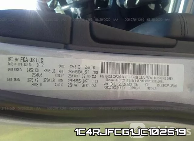 1C4RJFCG1JC102519 фото 10
