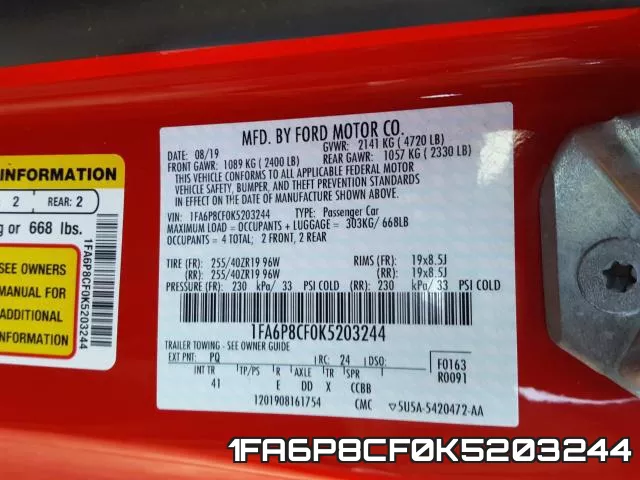 1FA6P8CF0K5203244 фото 2
