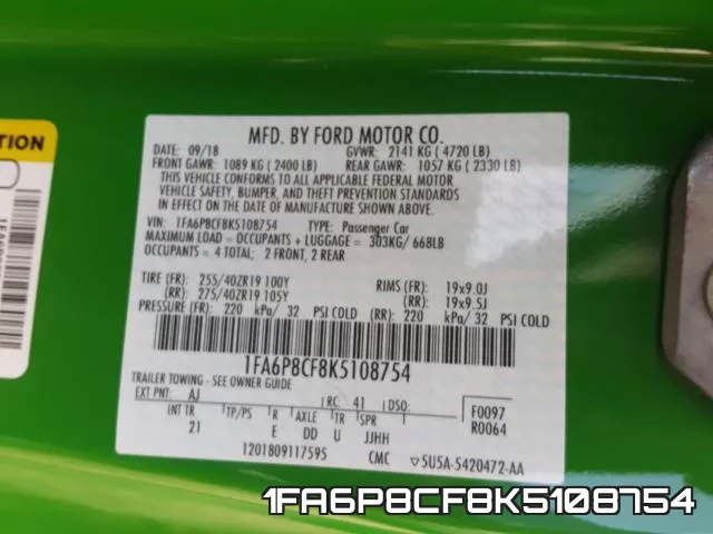 1FA6P8CF8K5108754 фото 2