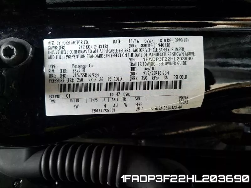 1FADP3F22HL203690 фото 2