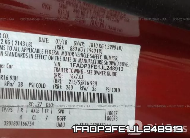 1FADP3FE1JL248913 фото 10