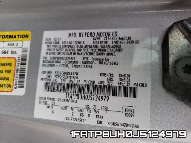 1FATP8UH0J5124979 фото 2