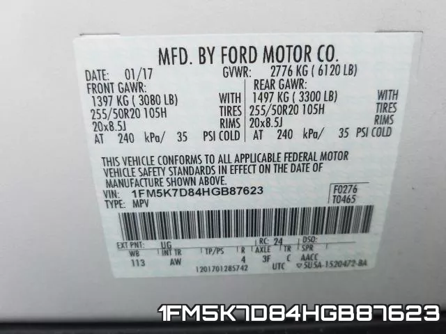 1FM5K7D84HGB87623 фото 2