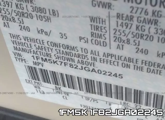 1FM5K7F82JGA02245 фото 10