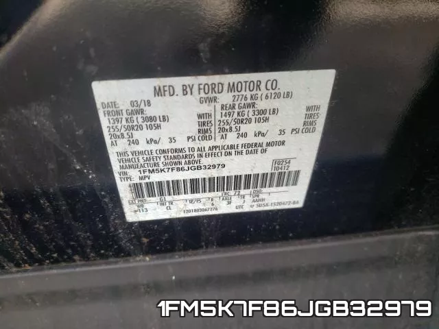 1FM5K7F86JGB32979 фото 2