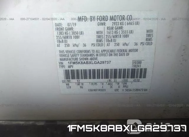 1FM5K8ABXLGA29737 фото 10