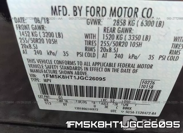 1FM5K8HT1JGC26095 фото 10