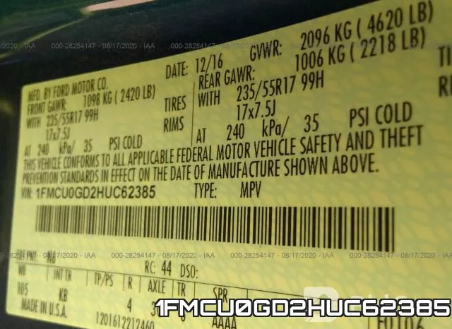 1FMCU0GD2HUC62385 фото 10