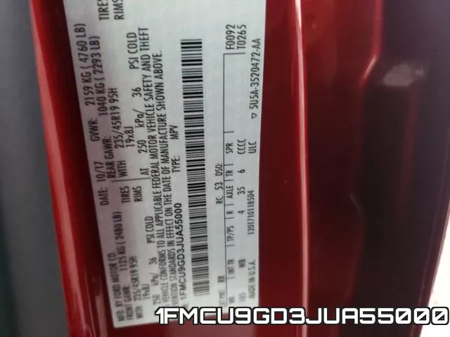 1FMCU9GD3JUA55000 фото 2