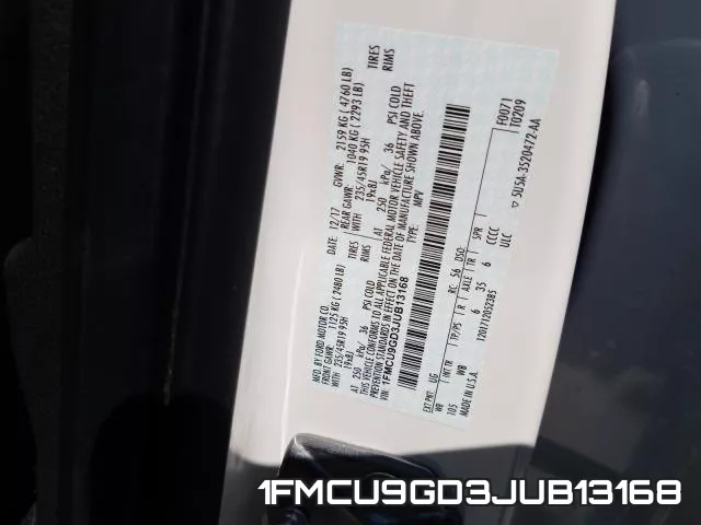 1FMCU9GD3JUB13168 фото 2