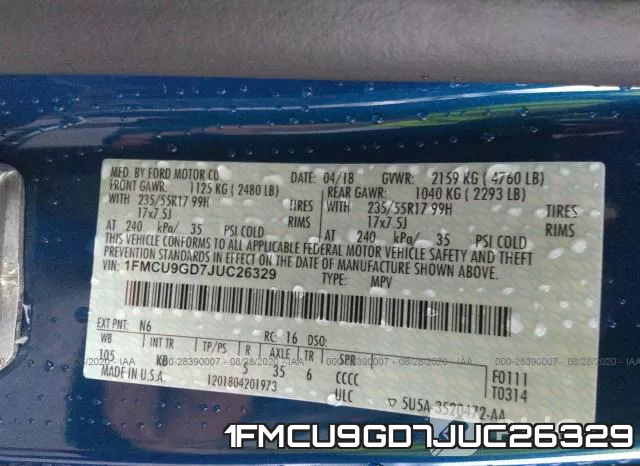 1FMCU9GD7JUC26329 фото 10