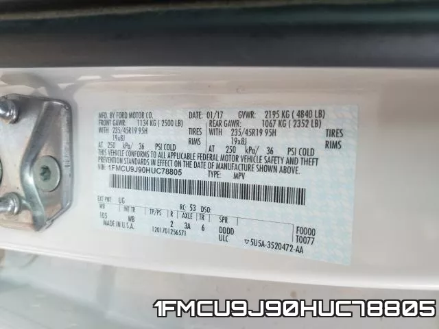 1FMCU9J90HUC78805 фото 2