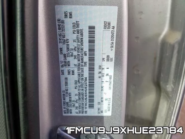 1FMCU9J9XHUE23784 фото 2