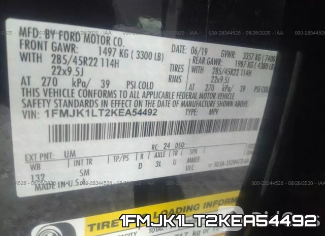 1FMJK1LT2KEA54492 фото 10