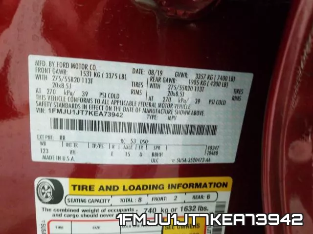 1FMJU1JT7KEA73942 фото 2