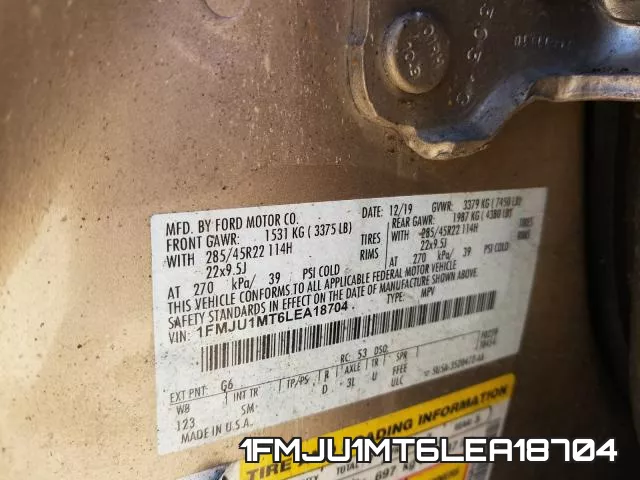 1FMJU1MT6LEA18704 фото 2