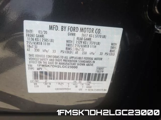 1FMSK7DH2LGC23000 фото 2