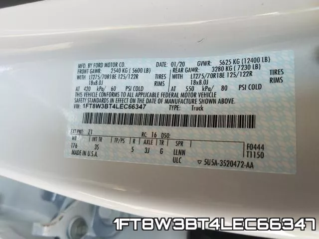 1FT8W3BT4LEC66347 фото 2