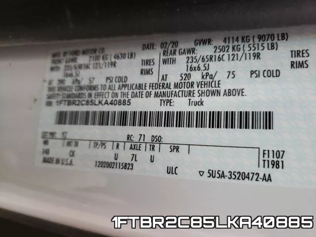1FTBR2C85LKA40885 фото 2