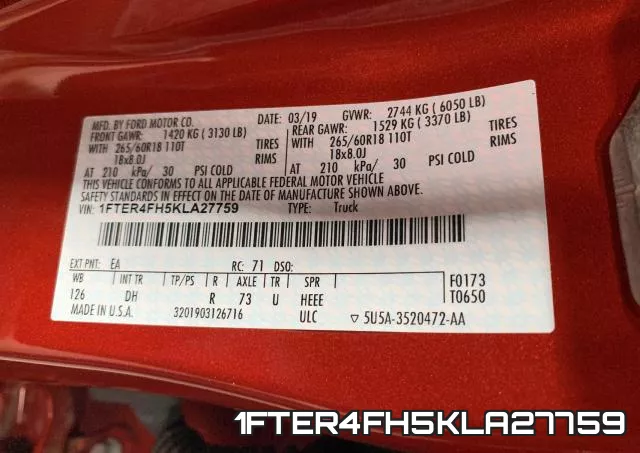 1FTER4FH5KLA27759 фото 2