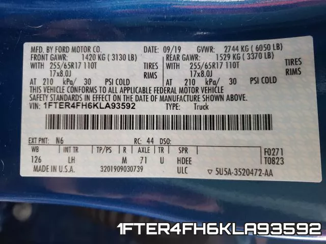 1FTER4FH6KLA93592 фото 2
