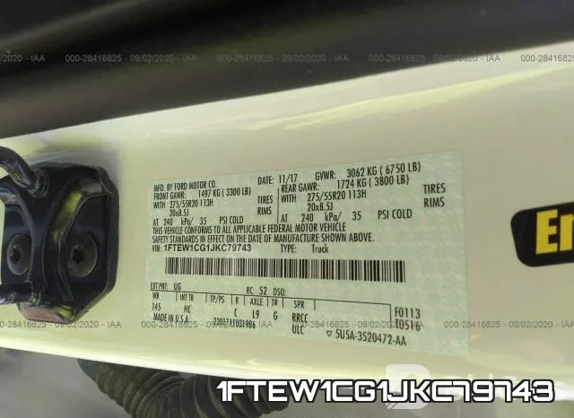 1FTEW1CG1JKC79743 фото 10