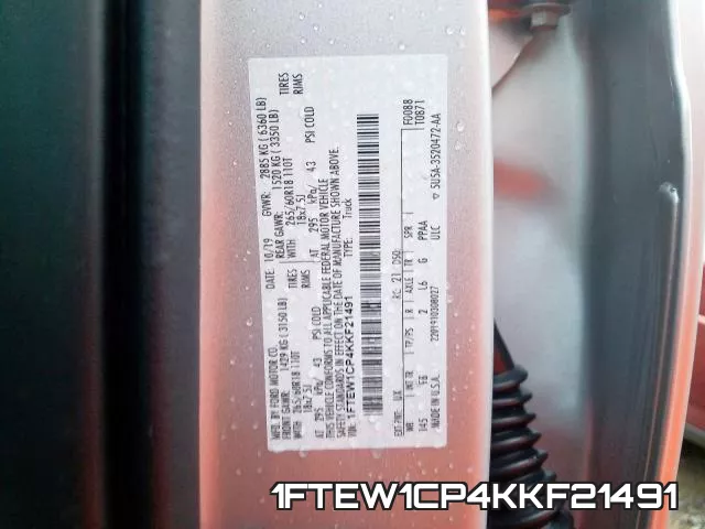 1FTEW1CP4KKF21491 фото 2