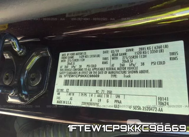 1FTEW1CP9KKC98669 фото 10
